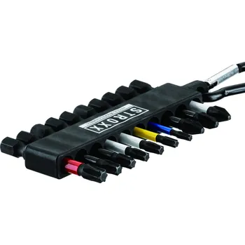 Bit STROXX Sada bitů 50mm 10ks barevných na držáku s karabinkou