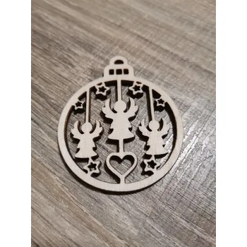 Vánoční ozdoba Dřevěná vánoční ozdoba č.18 - andělíčci Velikost: 50