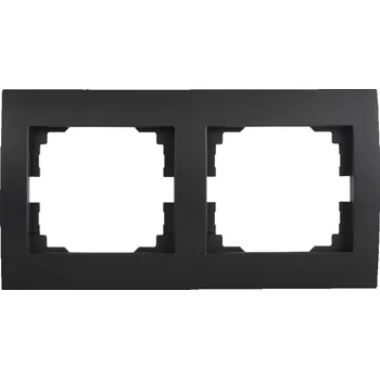 vypínač Kanlux Dvojnásobný vodorovný rámeček LOGI, černý