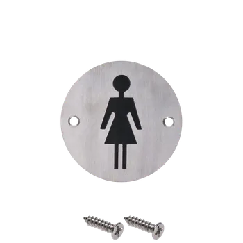 KOVIAN, s.r.o. Piktogram `Dámy`, kulatý, broušená nerez AISI304