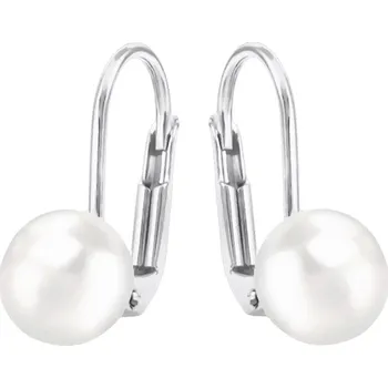 Náušnice Cutie Jewellery Z8002 Okouzlující náušnice z bílého zlata s říčními perlami Ø 7-7,5 mm model Z8002, klapka – zlatý šperk ryzosti 585/1000 v Dárkovém balení s Certifikátem GLEWP-29981