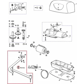 NICE PRHY05 kit ramena spodný aj vrchný diel pre HYPPO