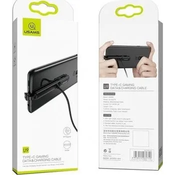 Datový kabel USAMS SJ279 Gaming Type C Datový a Dobíjecí Kabel Black (EU Blister)