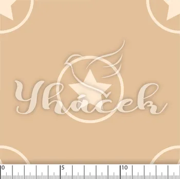 Zakázkový tisk, softshell, kočárkovina... Hvězdy větší béžové Látky k tisku: Lycra