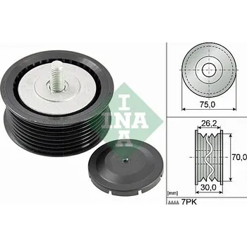 Auto-moto Vratná/vodicí kladka, klínový žebrový řemen INA 532 0800 10