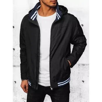 Pánská casual bunda Pánská bunda přechodná s kapucí IVIA černá