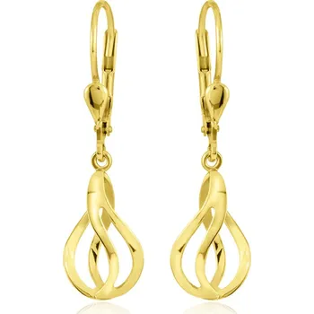 Náušnice Cutie Jewellery Originální zlaté visací náušnice model M405E – zlatý šperk ryzosti 585/1000 v Dárkovém balení s Certifikátem GLEYN-31431