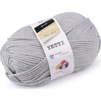 Galanterie Pletací příze Yetti 100 g, barva 23 (56177) šedá světlá