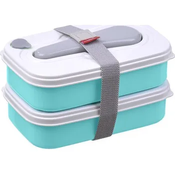 Jídlonosič Jídlonosič hranatý, 1 lit. s vidličkou/lžící, 2 dílný