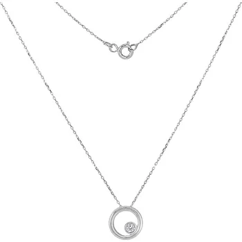 Náhrdelník GEMMAX Elegantní náhrdelník s minimalistickým přívěskem z bílého zlata délka&nbsp;42&nbsp;cm – zlatý šperk ryzosti 585/1000 v Dárkovém balení s Certifikátem GLNWB-42-33361