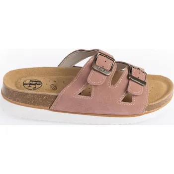 Dámské pantofle BF BA-221-19-11 Dámské pantofle s klínkem v lososové barvě 37