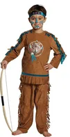 Mottoland Dětský kostým Indián Atacapa hnědý 152