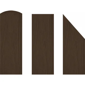 Plotovka Dřevoplus Profi 80 mm, barva Walnut - tmavě hnědá Výška plotovky: 100 cm, Varianta plotovky: šikmá