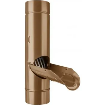 sběrač dešťové vody Zachytávač vody pozinkovaný metalický měděný 120 mm se sítkem