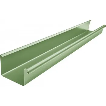 Střecha Žlab pozinkovaný hranatý trávově zelený 330 mm, délka 4 m