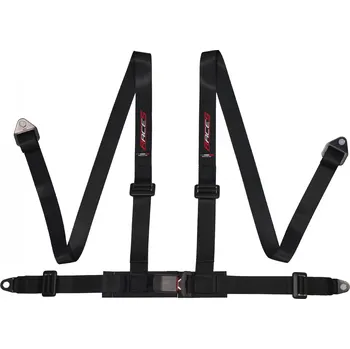 ECE 4 bodové bezpečnostní pásy 2" (50mm) RACES, černé