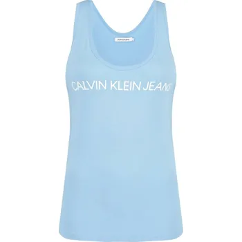 Dámské tričko CALVIN KLEIN JEANS Top INSTITUTIONAL SLIM | Barva:světlo modrá | Velikost:S