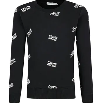 Pánská mikina CALVIN KLEIN JEANS Mikina STAMP LOGO | Barva:černý | Velikost:128