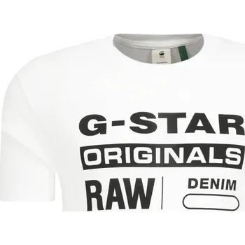Pánské tričko G- Star Raw Tričko Graphic 8 | Barva:bílý | Velikost:L