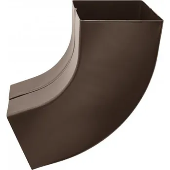 okap Koleno hliníkové hranaté hnědé 120 mm