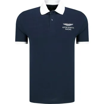 Pánská košile Hackett London Polokošile ASTON MARTIN RACING | Barva:tmavě modrá | Velikost:M