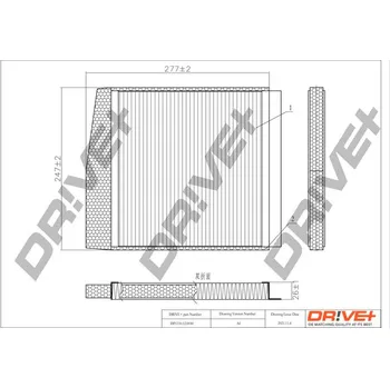 Kabinový filtr Filtr vzduchu v interiéru Dr!ve+ DP1110.12.0030