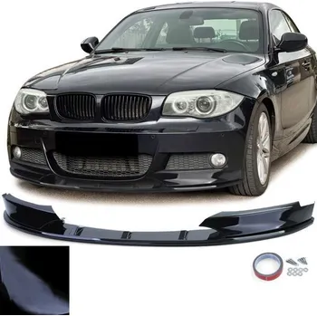 Tuning Lesklý černý Přední lip spoiler performance pro . BMW 1 Series E82 E88 11-13