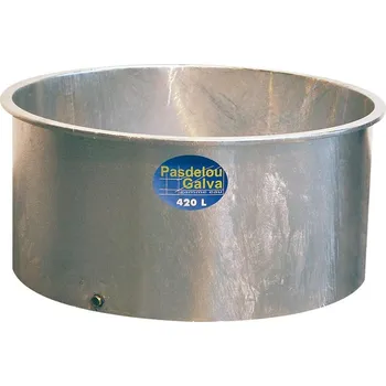 Chov hospodářského zvířete Kulatý zinkovaný žlab PASDELOU na pastvu pro skot 420 l průměr 1120 mm výška 510 mm
