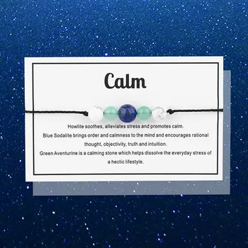 Náramek Provázkový náramek s minerály - CALM