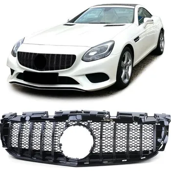Tuning Lesklá černá sportovní maska chladiče pro . Mercedes SLC R172 Facelift 16-21