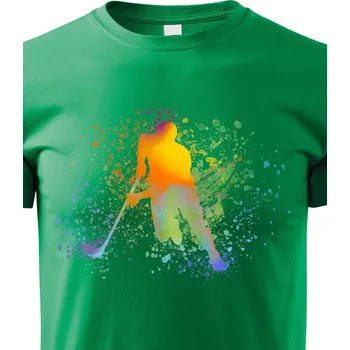 Chlapecké tričko Dětské tričko Florbal, Barva Zelená, Velikost 122 cm/6 roků, Canvas Dětské tričko Bezvatriko.cz 1625