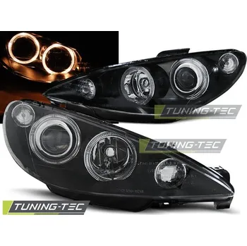 Přední světlomet PŘEDNÍ SVĚTLA PEUGEOT 206 02-ANGEL EYES ČERNÉ