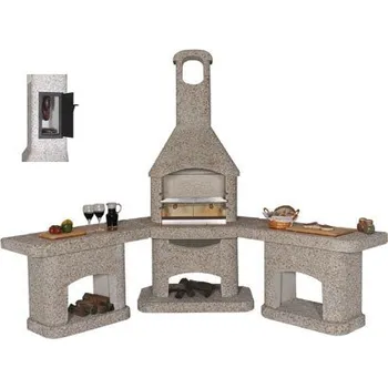 Norman Atlas - rohová sestava s douzováním Povrch: bílý vymývaný, Střecha: s douzovací střechou + Quatro