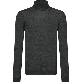 Pánský svetr boss Vlněný rolák Musso-P | Barva:grafitově šedý | Velikost:XXL