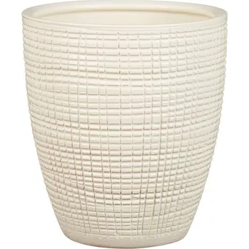 Obal na květináč Scheurich Obal keramický Vanilla pro orchideje 15/667 vanilka škrábaný