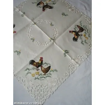 Stolování UBRUS velikonoční slepička a kohoutek 85 x 85