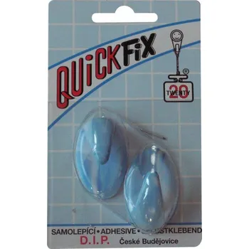 Věšák DIP - QUICKFIX háček samolepicí typ 1 - 2 ks - bílo/modrý