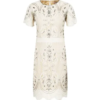 Dámské šaty Twin-Set Šaty MOULINE | Barva:béžový | Velikost:36