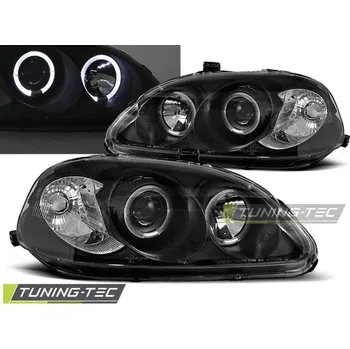 Přední světlomet PŘEDNÍ SVĚTLA HONDA CIVIC 03.99-02.01 ANGEL EYES ČERNÁ