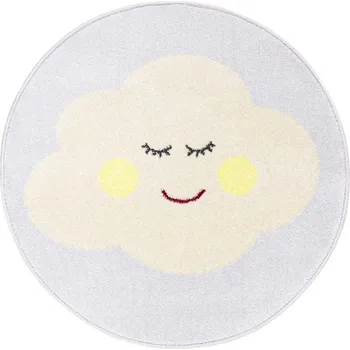 Koberec Dětský koberec Clo šedý Kruh 80 cm průměr