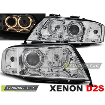 Přední světlomet XENONOVÁ PŘEDNÍ SVĚTLA ANGEL EYES CHROME pro AUDI A6 05.97-09.99
