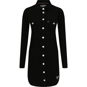 Dámské šaty Tommy Jeans Manšestr šaty | Barva:černý | Velikost:M