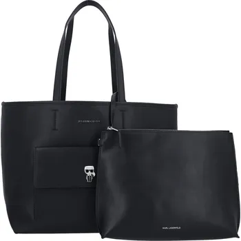 Karl Lagerfeld Kůžoná kabelka shopper + váček K/Ikonik | Barva:černý | Velikost:OS