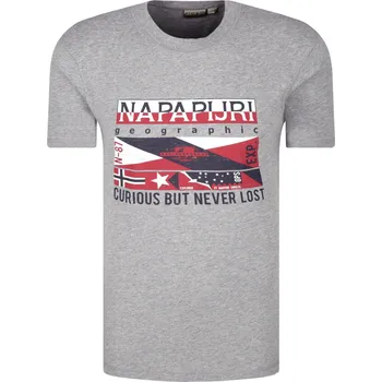 Pánské tričko Napapijri Tričko SIKAR | Barva:šedý | Velikost:M