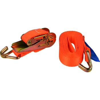 Upínací popruh Upínací řemen s ráčnou a háčky na uchycení 4m/1T/25mm