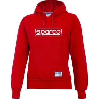 Dámská mikina Sparco dámská mikina s kapucí FRAME LADY červená