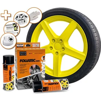 Barva ve spreji SADA FOLIATEC Guma ve spreji žlutá - YELLOW GLOSSY