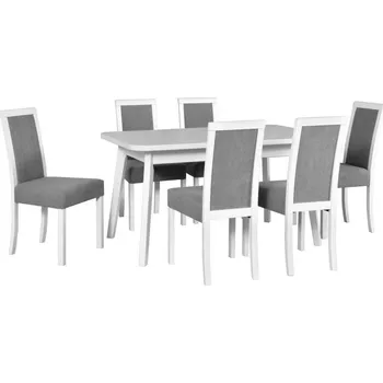 Jídelní set Jídelní set 1+6, stůl OSLO 6 a bukové židle ROMA 3