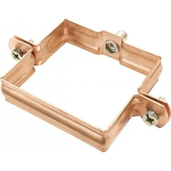 okap Objímka měděná hranatá 120 mm, bez hrotu, metrický závit M10