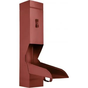 sběrač dešťové vody Zachytávač vody hliníkový hranatý ocelově červený 120 mm